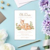 Oh Deer Woodland Forest Baby Shower  アクリル招待状 (インサイチュ (ウェディング))
