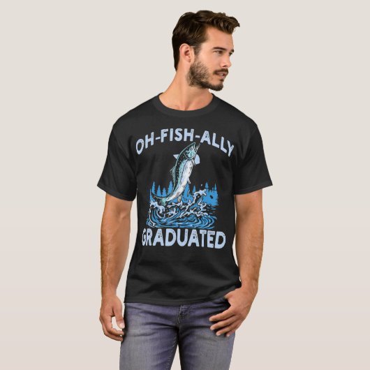 Oh Fish Ally卒業2021魚釣り卒業 Tシャツ (正面フル)