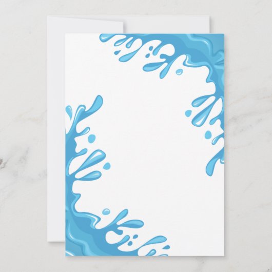 Oh FishOle誕生日招待状カード (裏面)