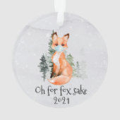 OH forキツネSAKE 2021顔マスククリスマス オーナメント (裏面)