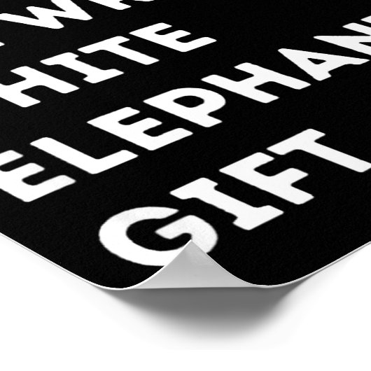 Oh Funny White Elephant For Adults Under 15 20  ポスター (角)