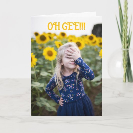 OH GEE – ベルト誕生日カード サンキューカード (正面)