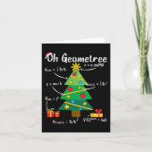 Oh geometreeおもしろいクリスマスツリー幾何学の数学のチーム カード (正面)