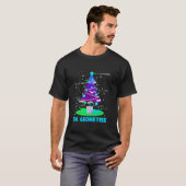 Oh Geometreeクリスマスツリー幾何学Math Long Sle Tシャツ (正面フル)