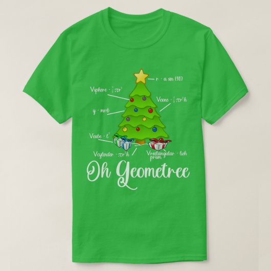 Oh Geometree数学おもしろいスインスパイア・ツリー Tシャツ (デザイン正面)