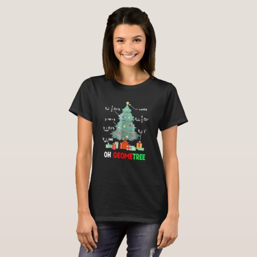 Oh Geometree Geometry Math Science先生 Tシャツ (正面フル)