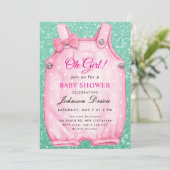 Oh Girl Baby Shower – Children’s Clothing Theme 招待状 (スタンド正面)