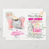 “Oh Girl!” Floral Pink 招待状 (正面/裏面)