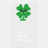 Oh Girl Shamrock Baby Showerへようこそ アクリルサイン (傾斜)