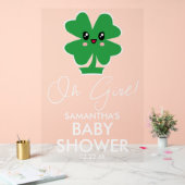 Oh Girl Shamrock Baby Showerへようこそ アクリルサイン (ウェディング)