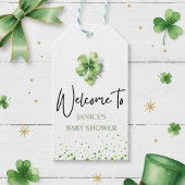 Oh Girl St. Patrick's Day Baby Shower Green  ギフトタグ