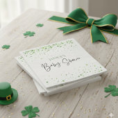 Oh Girl St. Patrick's Day Baby Shower Green  スタンダードカクテルナプキン