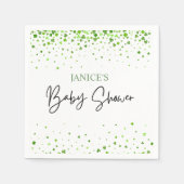 Oh Girl St. Patrick's Day Baby Shower Green  スタンダードカクテルナプキン (正面)