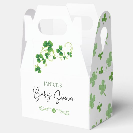 Oh Girl St. Patrick's Day Baby Shower Green  フェイバーボックス (オープン)