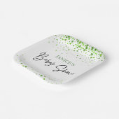 Oh Girl St. Patrick's Day Baby Shower Green  ペーパープレート (傾斜あり)