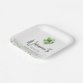Oh Girl St. Patrick's Day Baby Shower Green  ペーパープレート (傾斜あり)
