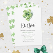 Oh Girl St. Patrick's Day Baby Shower Green  招待状
