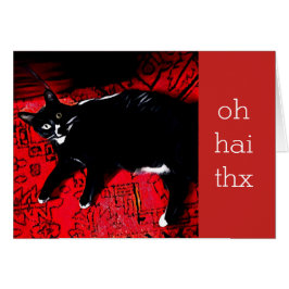 Oh Hai Thxのカスタマイズ可能なサンキューカード