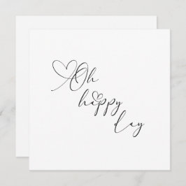 Oh Happy Day Heart Embellished Greeting Card カード