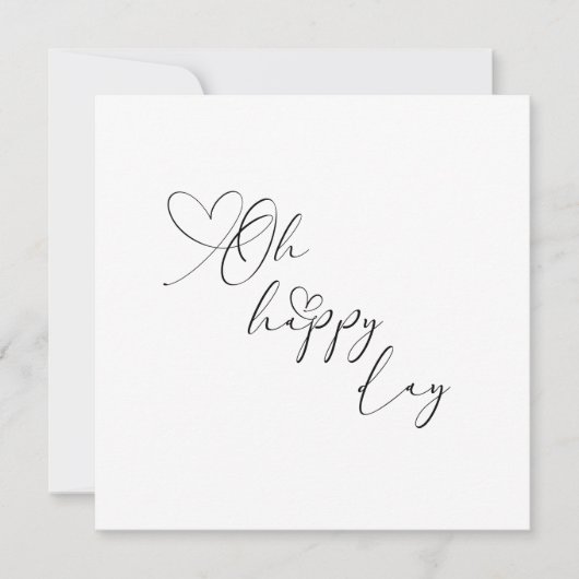 Oh Happy Day Heart Embellished Greeting Card カード (正面)