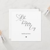 Oh Happy Day Heart Embellished Wedding  カード (正面/裏面インサイチュ)