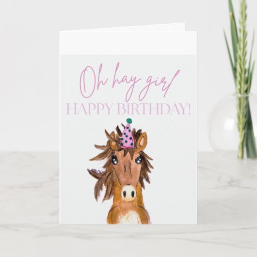 Oh Hay Girl!  Happy Birthday! カード (正面)