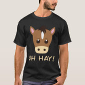 Oh Hay Horse Pun Tシャツ (正面)