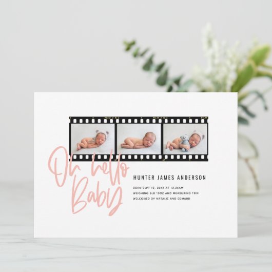 Oh Helloベビーモダングラフィック数々の写真転がフィルム 案内状 (スタンド正面)