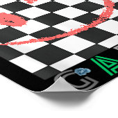 Oh Hello幼稚園可愛い装子供へ置First D ポスター (角)