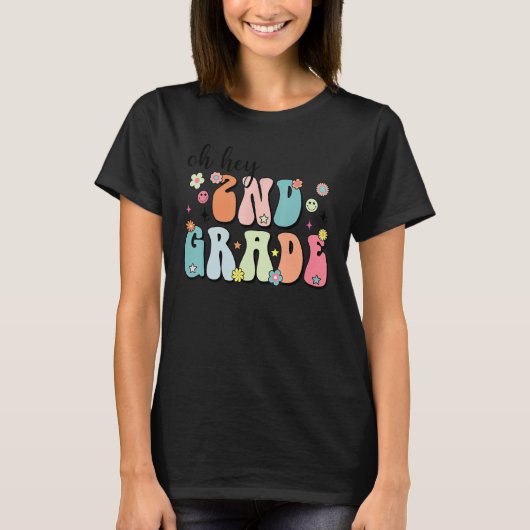 Oh Hey 2年生Groovy新学期おもしろい教え Tシャツ (正面)