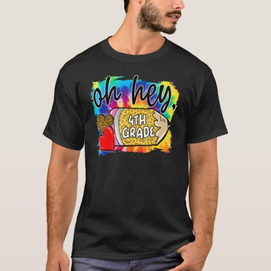 Oh Hey 4年生ハート鉛筆絞り染めバックScho Tシャツ (正面)