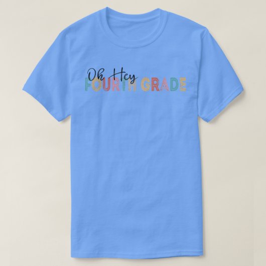 Oh Hey 4th Fourth Grade Back To School Retro Vinta Tシャツ (デザイン正面)