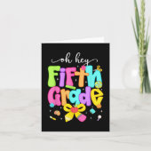 Oh Hey 5th Grade Coquette Bow Happy Back To School カード (正面)