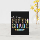 Oh Hey Fifth Grade Ck To School Students 5th Grade カード (黄色い花)