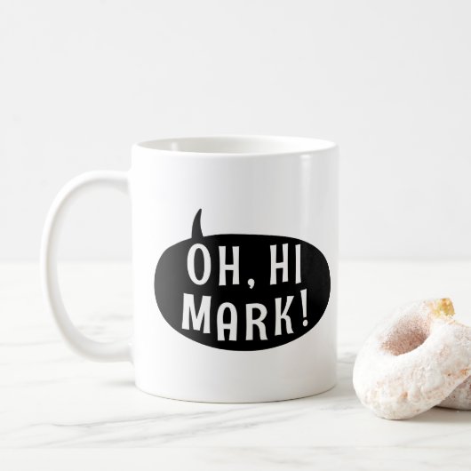 Oh Hi Mark Phraseおもしろい Speech Bubble コーヒーマグカップ (ドーナツ)
