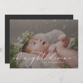 Oh Holy Nightクリスマスフォト誕生のお知らせ シーズンカード (正面/裏面)