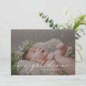 Oh Holy Nightクリスマスフォト誕生のお知らせ シーズンカード (スタンド正面)