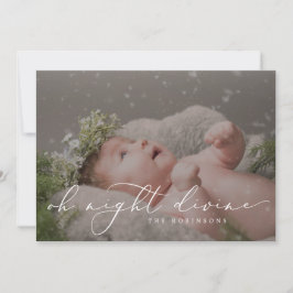 Oh Holy Nightクリスマスフォト誕生のお知らせ シーズンカード