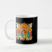 Oh Holy Night Christian Nativity Scene Christmas R コーヒーマグカップ (左)