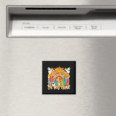 Oh Holy Night Christian Nativity Scene Christmas R マグネット (インサイチュ (食洗機))