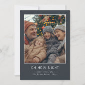 Oh Holy Night Joyful Christian Family Photo シーズンカード (正面)