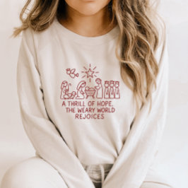 Oh Holy Night Nativity a Thrill of Hope Christmas スウェットシャツ