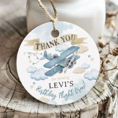 Oh How Time Flies Airplane Birthday Party Favor フェイバータグ