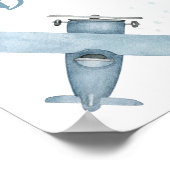 Oh How Time Flies Airplane Birthday Party Welcome ポスター (角)