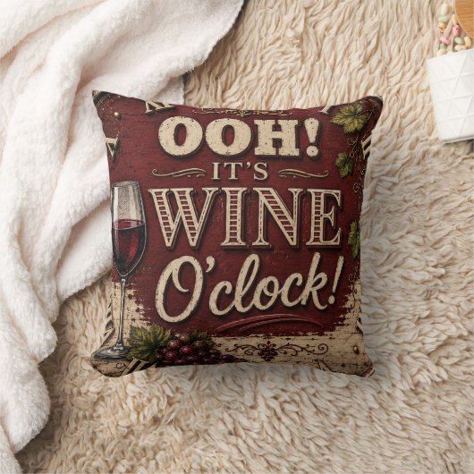Oh! It's Wine O'Clock クッション (ブランケット)