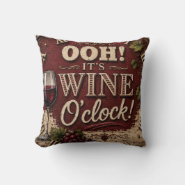Oh! It's Wine O'Clock クッション