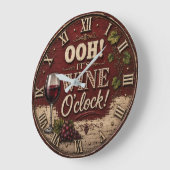 Oh! It's Wine O'Clock ラージ壁時計 (傾斜)