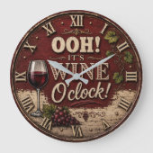 Oh! It's Wine O'Clock ラージ壁時計 (正面)
