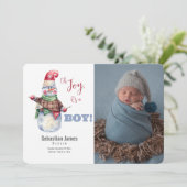 Oh Joy写真男の赤ちゃん誕生発表 案内状 (スタンド正面)