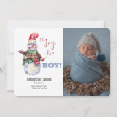 Oh Joy写真男の赤ちゃん誕生発表 案内状 (正面)